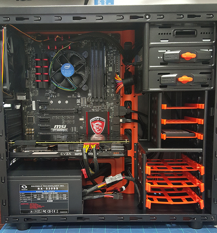$1750 Intel Mid Level Gaming PC Parts Installed 