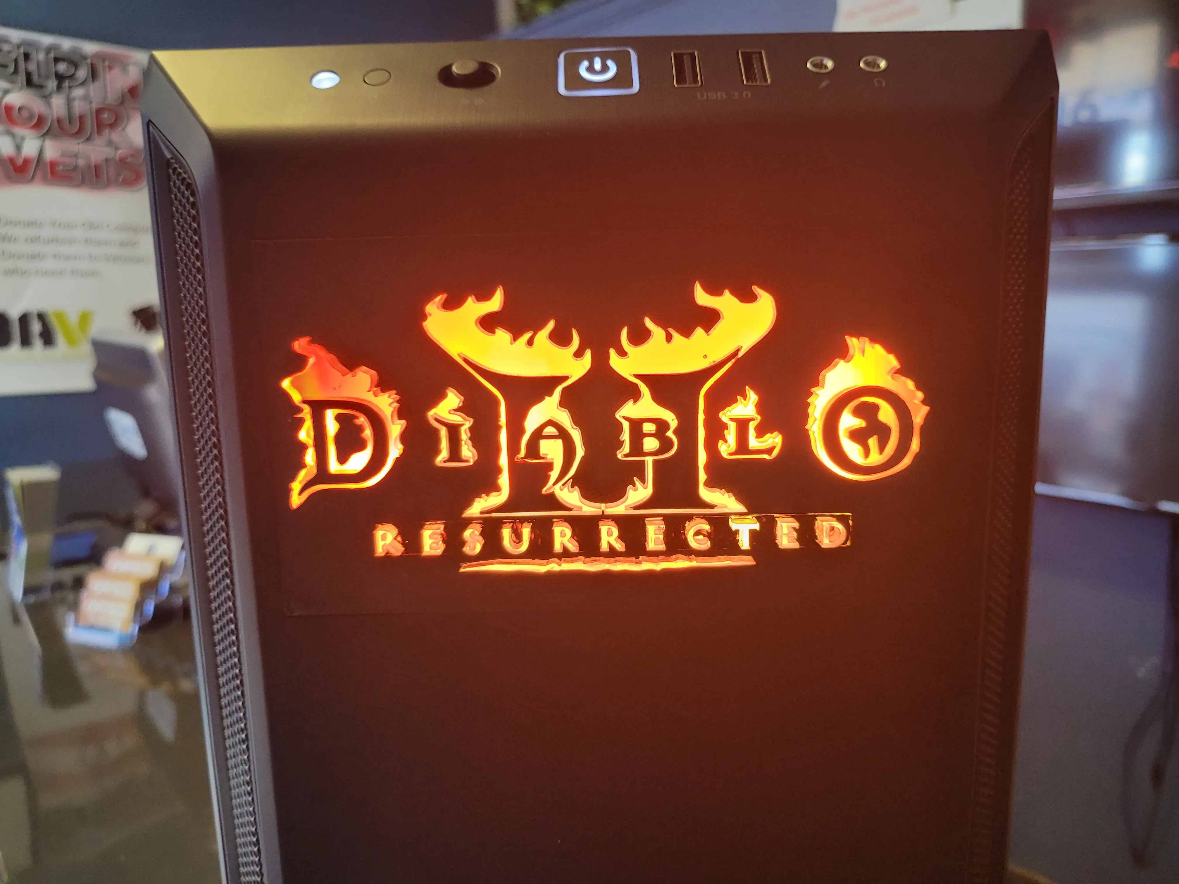 diablo 2 resurected custom annimated front panel | Gaming Computers Bradenton